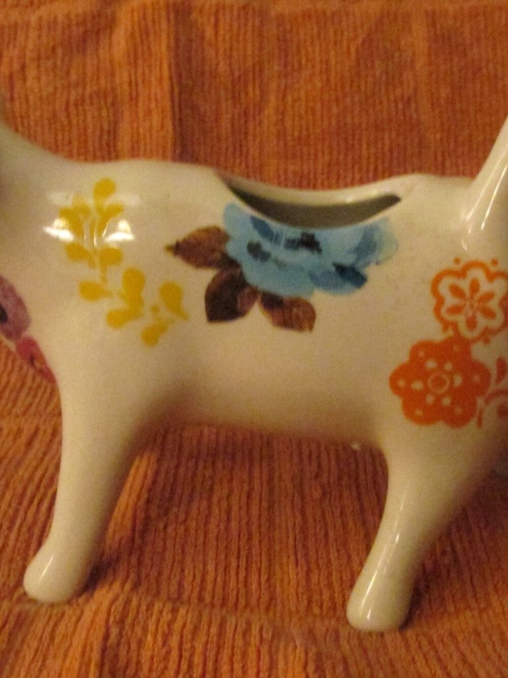 Pioneer Woman Cow Creamer Floral Design